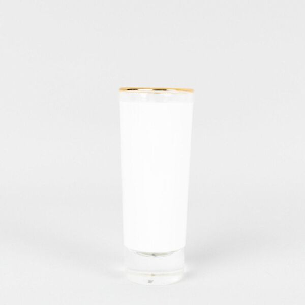 Sublimation Shot Glass with White Patch 3oz Thumbnail