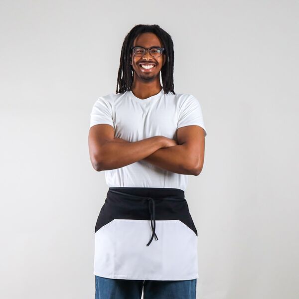 Sublimation Black/White Waist Tie Apron Thumbnail
