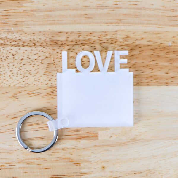 Sublimation Acrylic Love Keyring Thumbnail