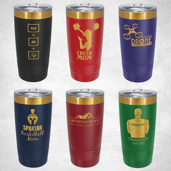 Blank Polar Camel Gold ION-Plated Ringneck Tumbler Thumbnail