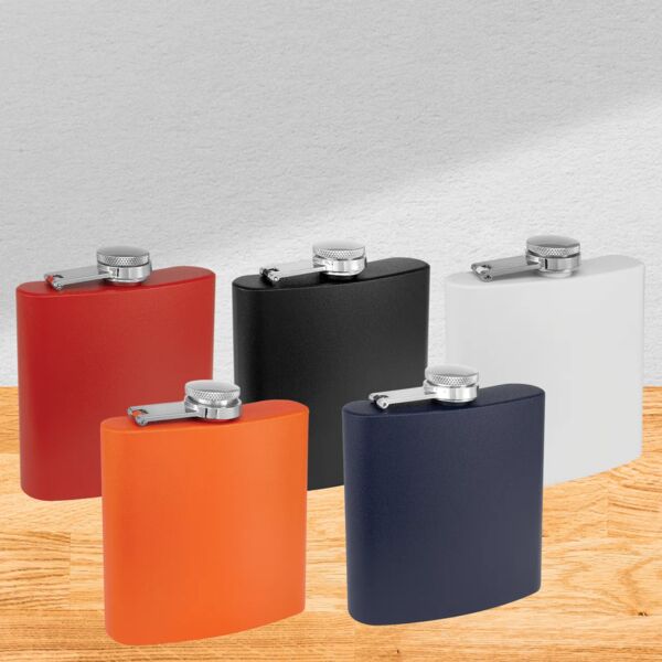 Blank Matte 6 oz. Stainless Steel Flasks Thumbnail