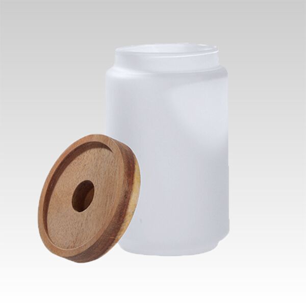 Sublimation Glass Storage Jars W/ Wood Lid Thumbnail