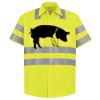 Men's High Visibility Safety Short Sleeve Work Shirt Thumbnail