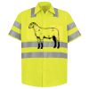 Men's High Visibility Safety Short Sleeve Work Shirt Thumbnail