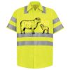 Men's High Visibility Safety Short Sleeve Work Shirt Thumbnail