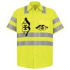 Men's High Visibility Safety Short Sleeve Work Shirt Thumbnail