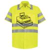 Men's High Visibility Safety Short Sleeve Work Shirt Thumbnail