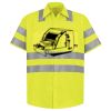 Men's High Visibility Safety Short Sleeve Work Shirt Thumbnail