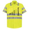 Men's High Visibility Safety Short Sleeve Work Shirt Thumbnail