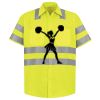 Men's High Visibility Safety Short Sleeve Work Shirt Thumbnail