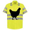 Men's High Visibility Safety Short Sleeve Work Shirt Thumbnail