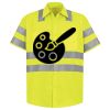Men's High Visibility Safety Short Sleeve Work Shirt Thumbnail