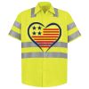 Men's High Visibility Safety Short Sleeve Work Shirt Thumbnail