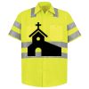 Men's High Visibility Safety Short Sleeve Work Shirt Thumbnail