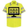 Men's High Visibility Safety Short Sleeve Work Shirt Thumbnail