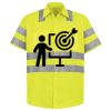 Men's High Visibility Safety Short Sleeve Work Shirt Thumbnail
